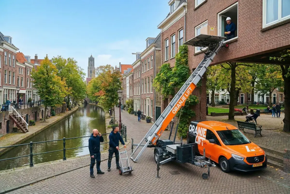 Verhuislift bij portiekwoning Rotterdam-West
