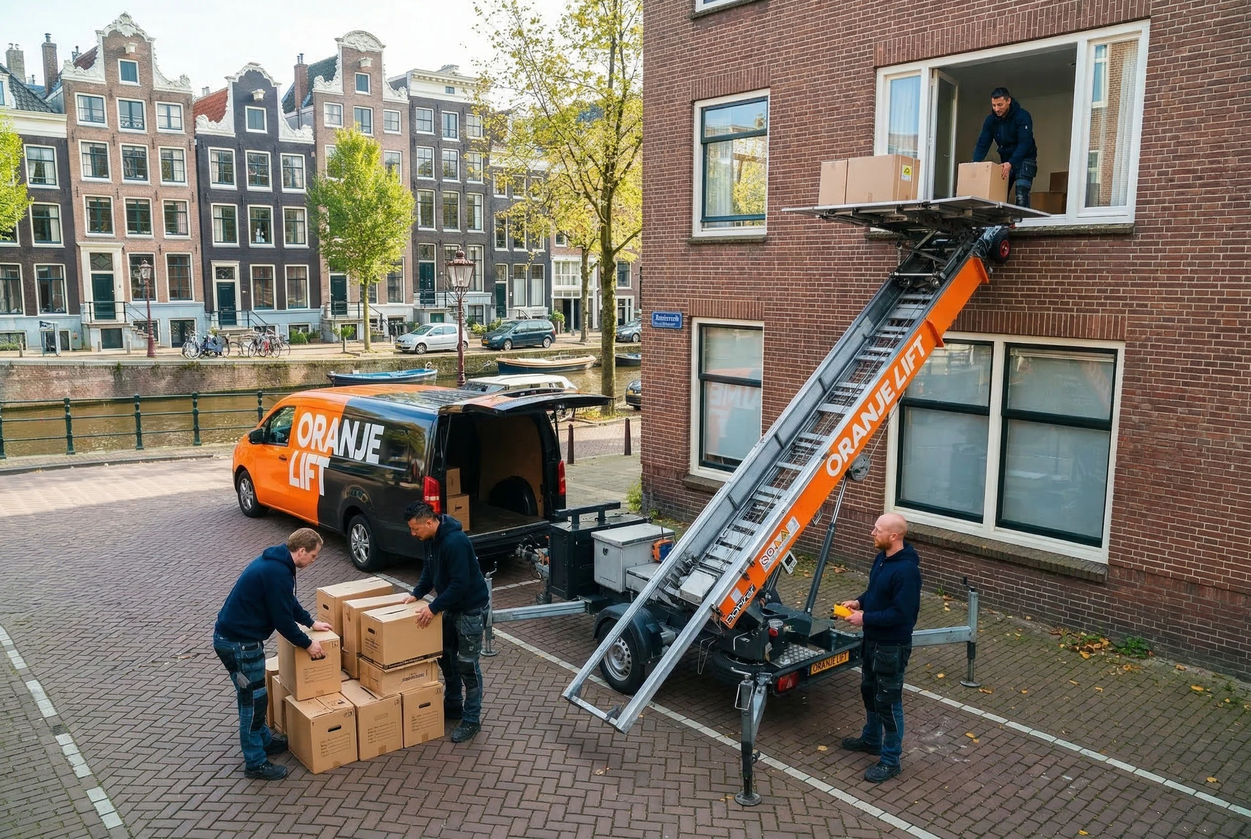 Verhuislift bij appartement Maassluis